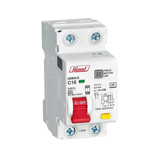 RCBO 2P 30mA 6kA (6 ~ 63A) RCBO 2P 30mA 6kA (6 ~ 63A)